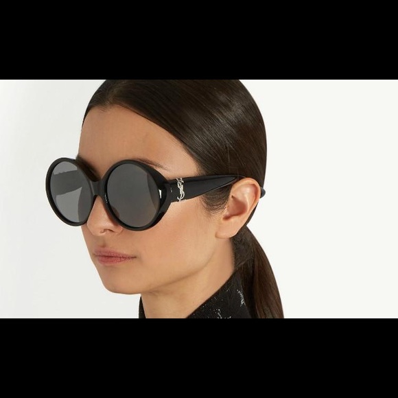 Saint Laurent SL M1 002 Black Oval Sunglasses - Picture 2 of 16